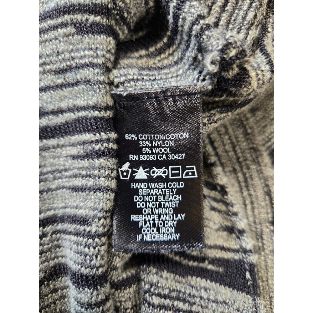 NIC+ZOE Sweater Femme 2X Light Sage Green and Black Slub Knit Cowl Neck - Picture 11 of 11